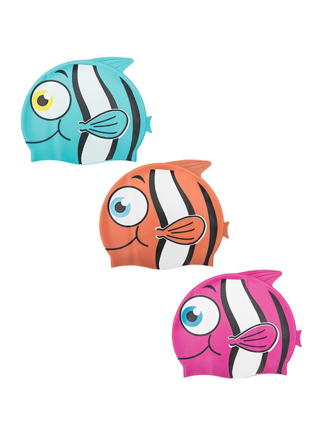 Bestway Hydro-Swim Lil' Buddy Cartoon Animal Funny Swimming Cap - Assorted 18cm